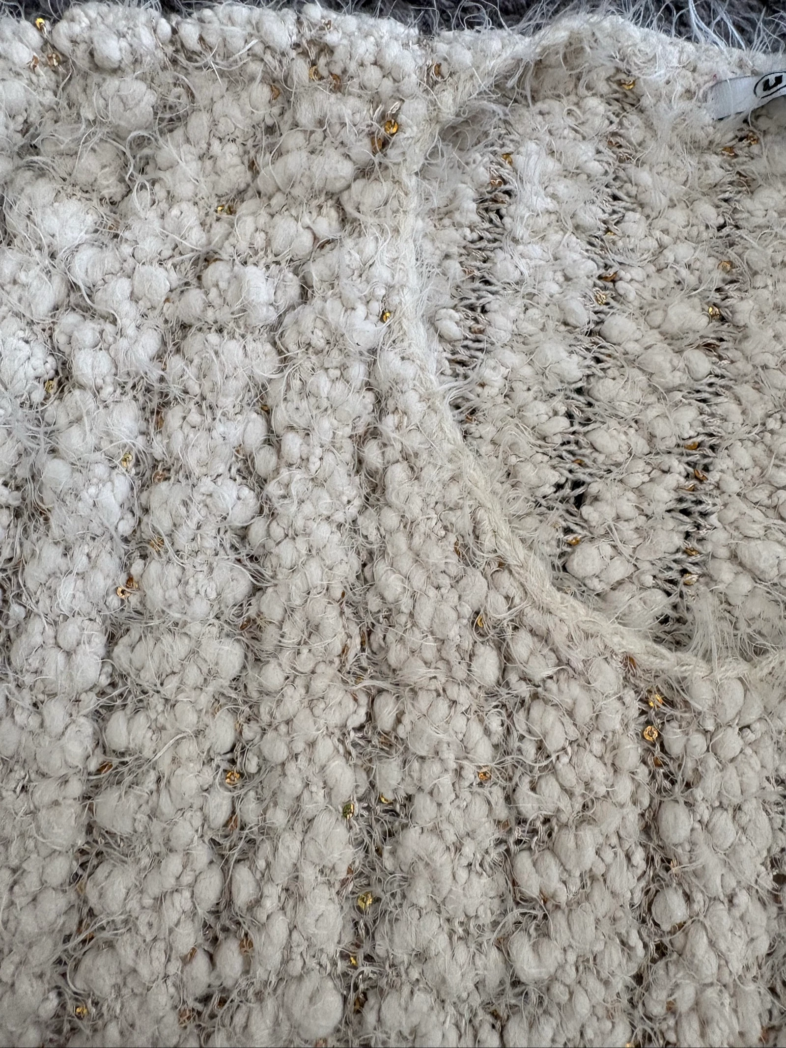 Women's sweater size 42/44 ecru boucle knit U Collection – photo 4